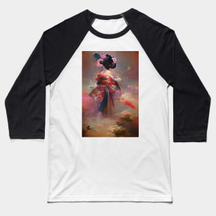 Japanese Dancing Geisha Baseball T-Shirt